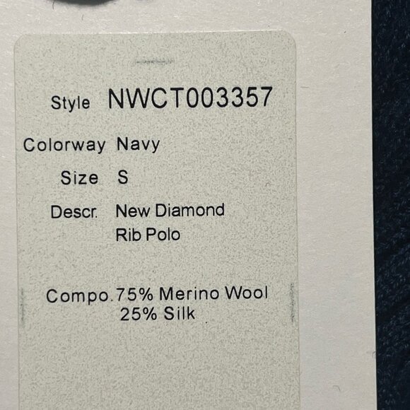 NWT NAADAM New Diamond Navy Silk and Wool Pullover Size Small - Picture 6 of 7